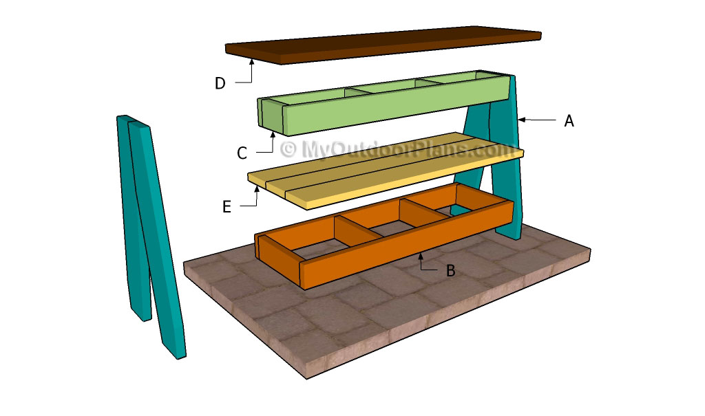 Shoe Storage Bench Plans