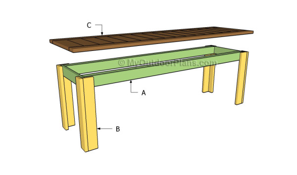 Simple Outdoor Bench Plans  Free Outdoor Plans - DIY Shed, Wooden