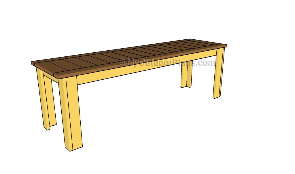 Simple Outdoor Bench Plans | Free Outdoor Plans - DIY Shed, Wooden 