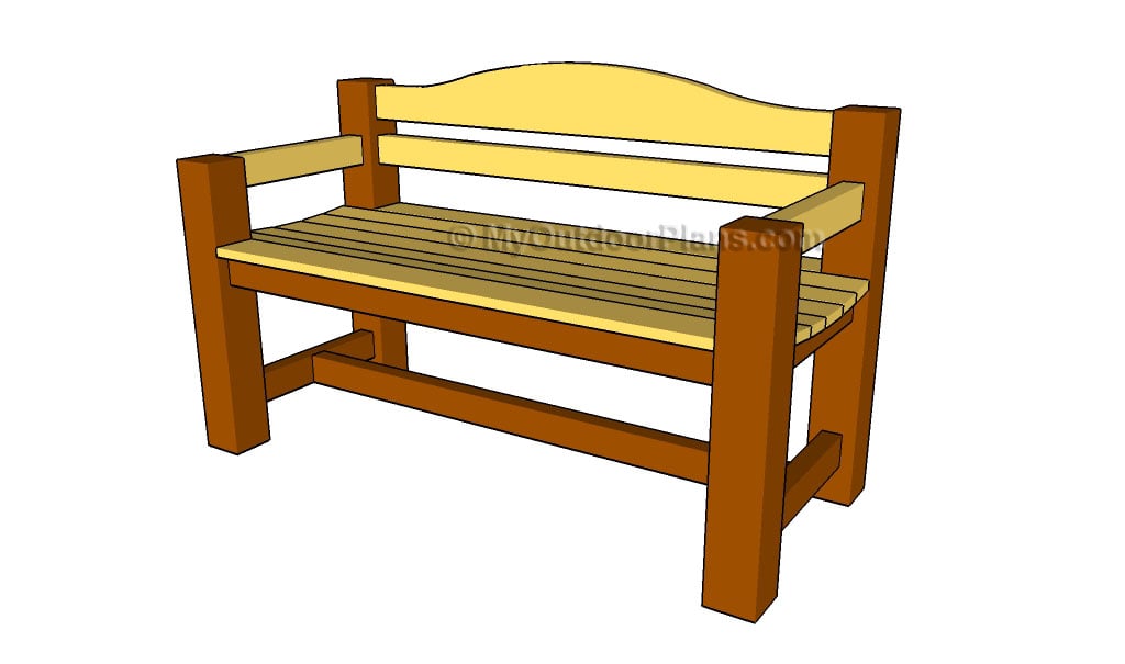 Outdoor Wooden Bench Plans Free Outdoor Plans - DIY Shed 