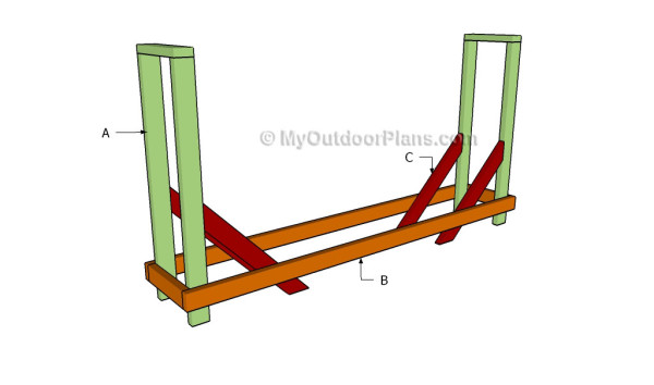 Building a firewood rack