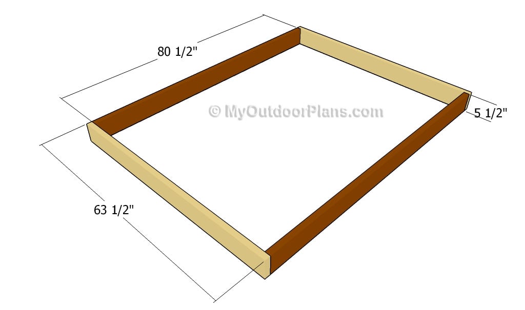 Building the frame of the bed