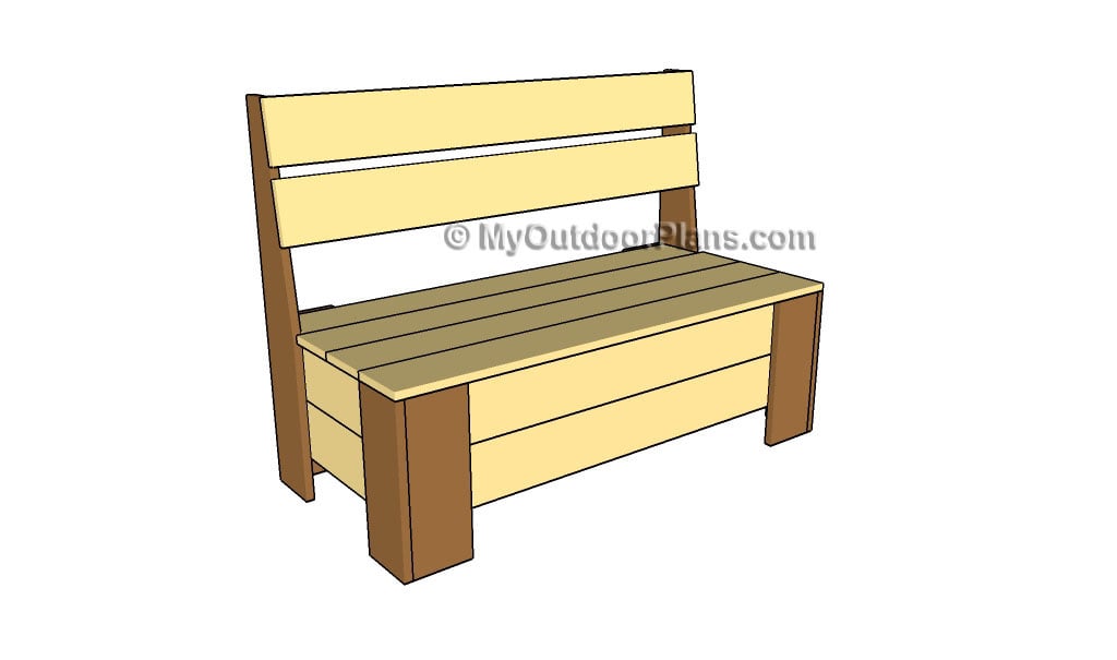 How to Build a Bench with Storage | Free Outdoor Plans - DIY Shed ...