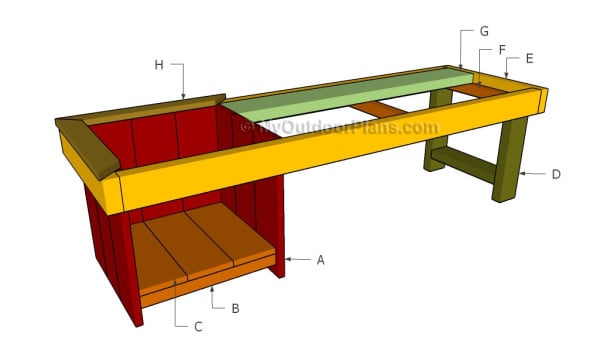 How to Build a Planter Bench | MyOutdoorPlans | Free Woodworking Plans 