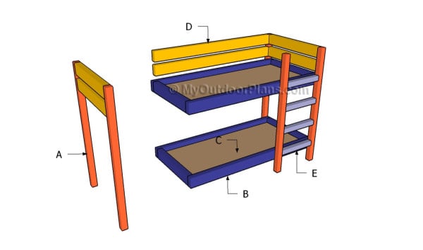 Building a bunk bed for dolls