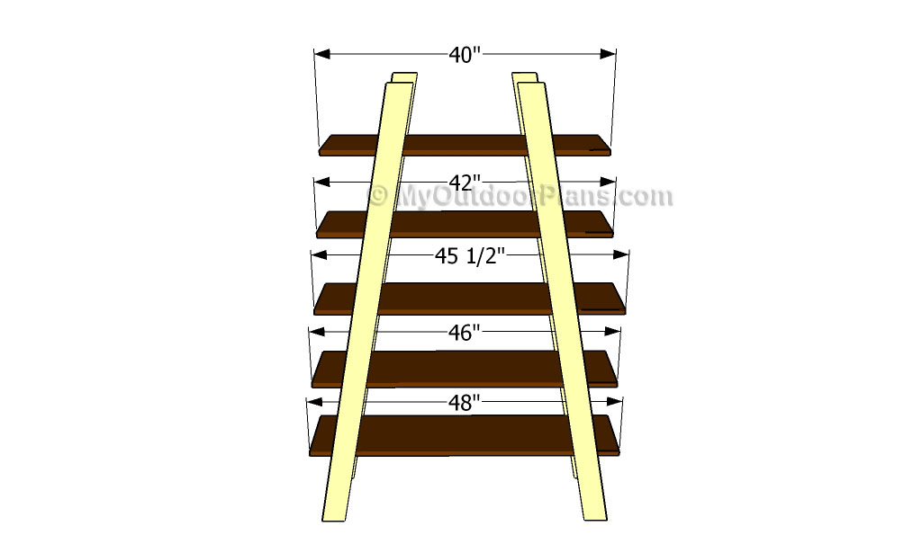 Ladder Shelves Plans | Free Outdoor Plans - DIY Shed, Wooden Playhouse 