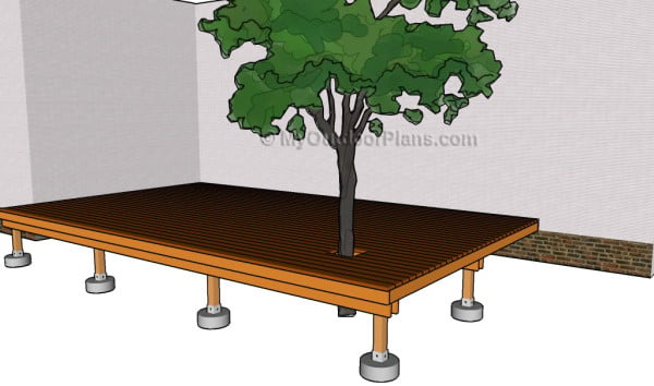 Building a deck around a tree