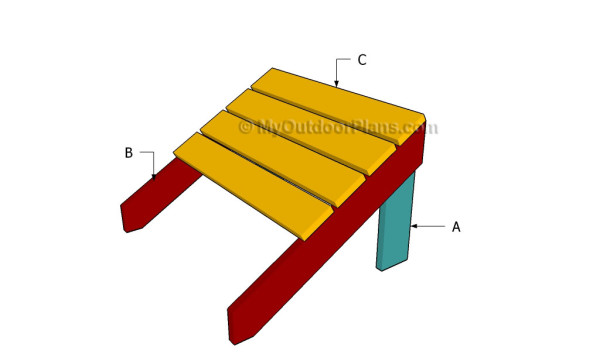 Building an adirondack footstool