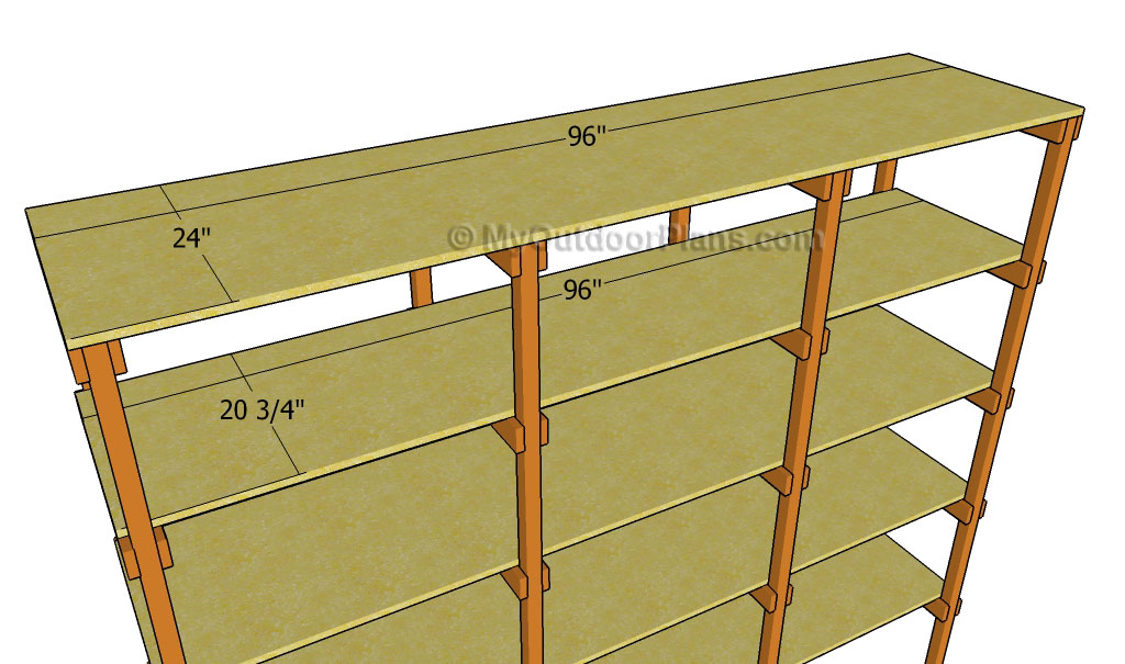 How to Build Storage Shelves | Free Outdoor Plans - DIY Shed, Wooden 