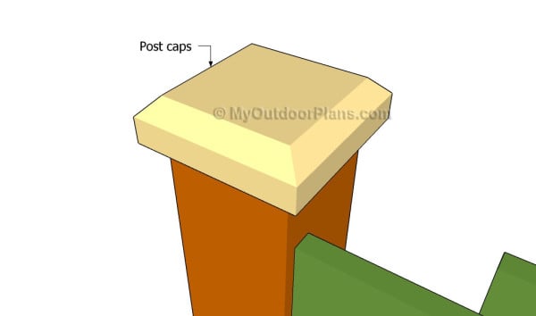Fitting the post caps