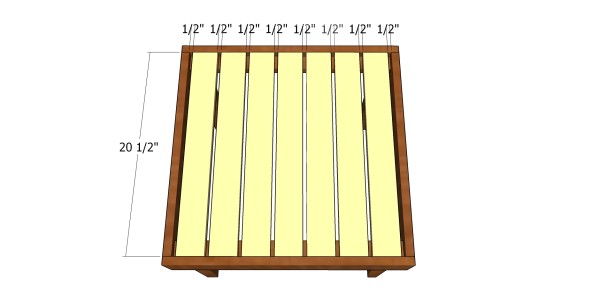 Fitting the tabletop slats