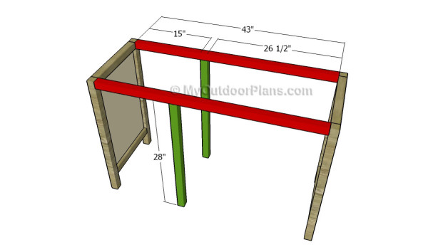 Assembling the frame of the desk
