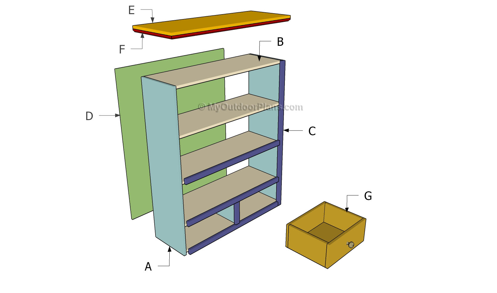 Simple Bookcase Plans Myoutdoorplans