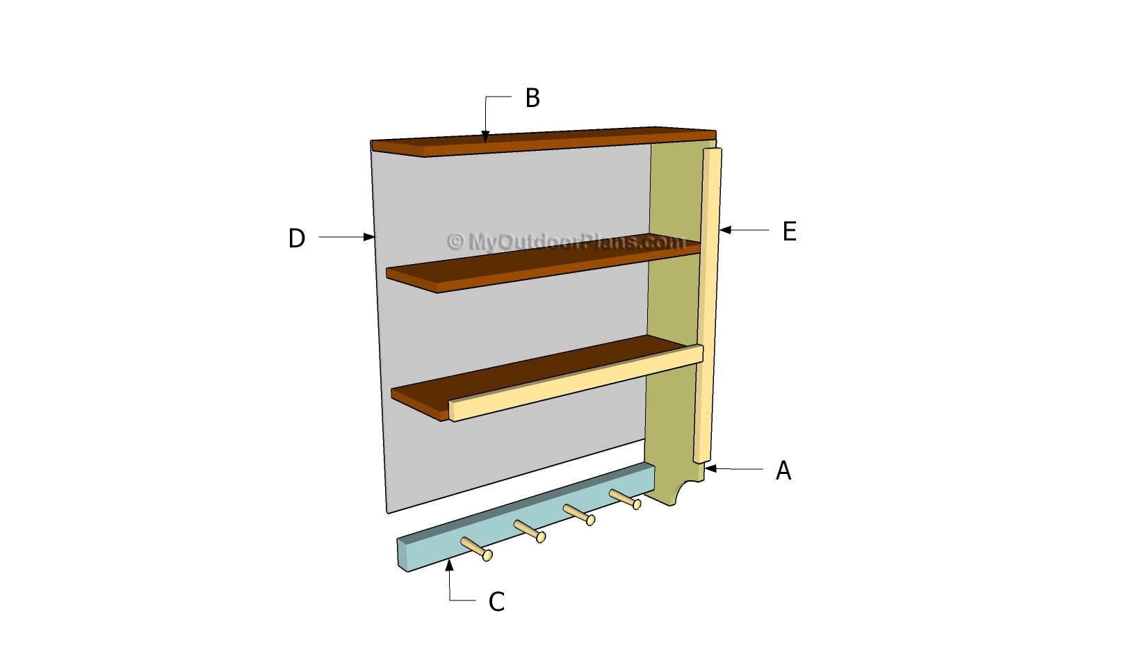 Kitchen Shelves Plans | MyOutdoorPlans | Free Woodworking Plans and 