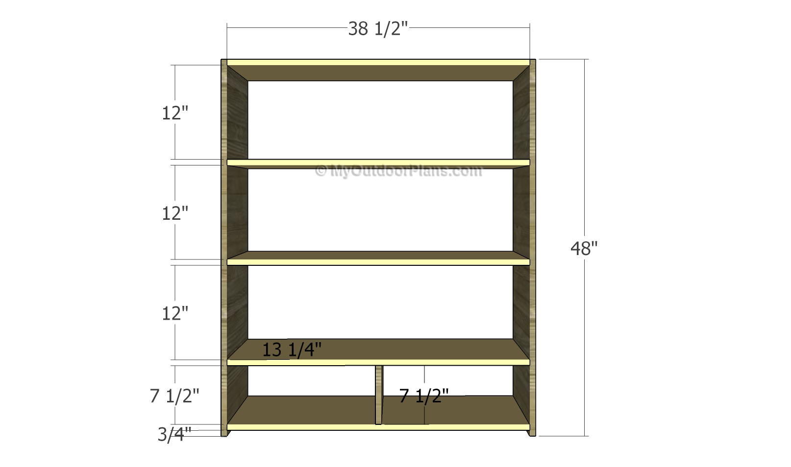 simple wooden bookshelf plans | Online Woodworking Plans