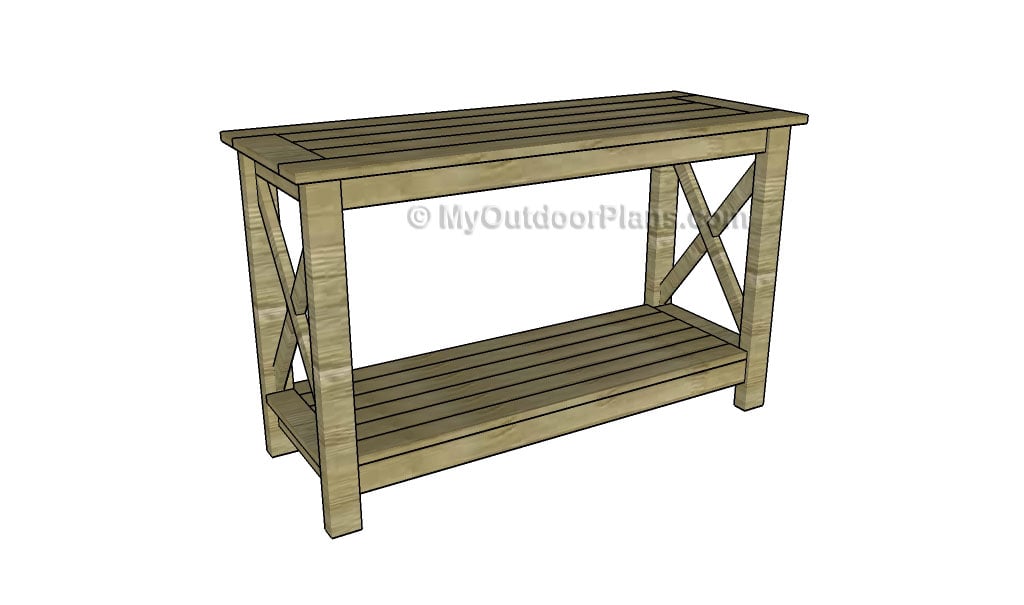 Console Table Plans | Free Outdoor Plans - DIY Shed, Wooden Playhouse ...