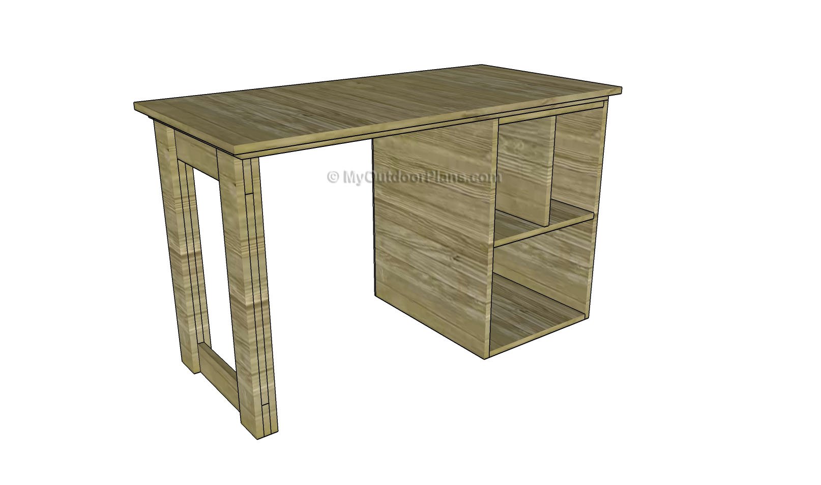 Wood desk plans