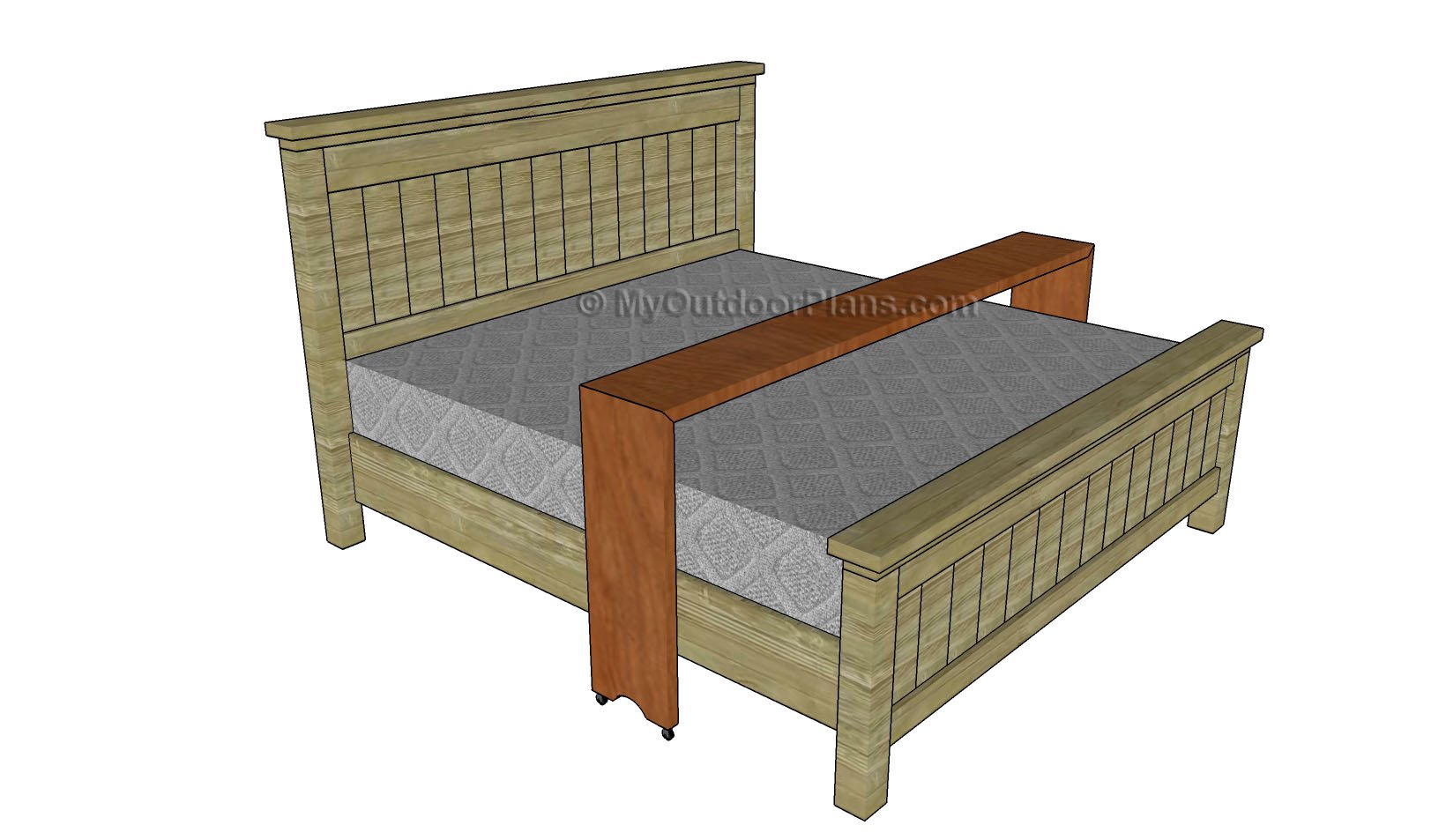 Bed Table Plans | Free Outdoor Plans - DIY Shed, Wooden Playhouse, Bbq 