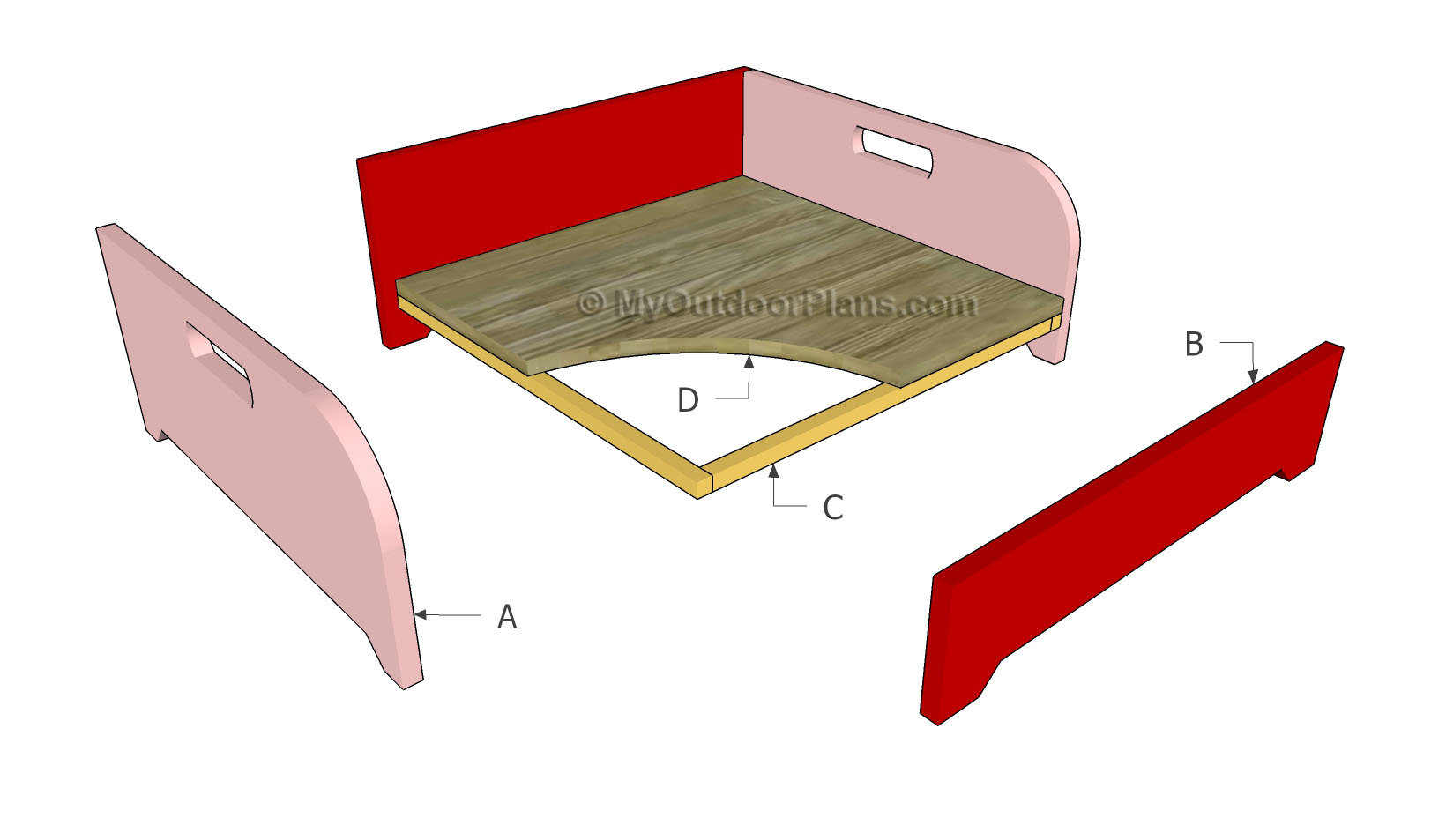How to Build a Dog Bed | Free Outdoor Plans - DIY Shed, Wooden 