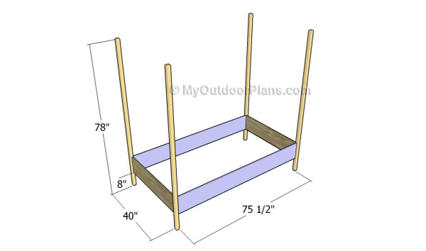 Building the frame of the bed