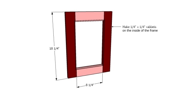 Building the frame of the door