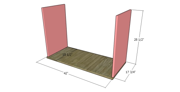 Building the frame of the sideboard