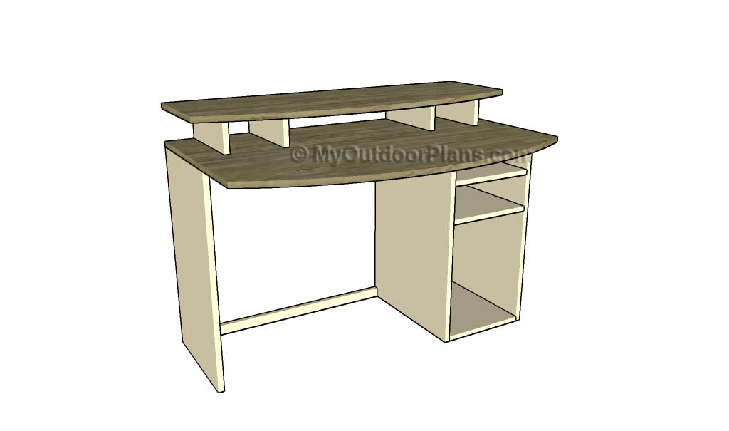Computer Desk Plans | Free Outdoor Plans - DIY Shed, Wooden Playhouse 