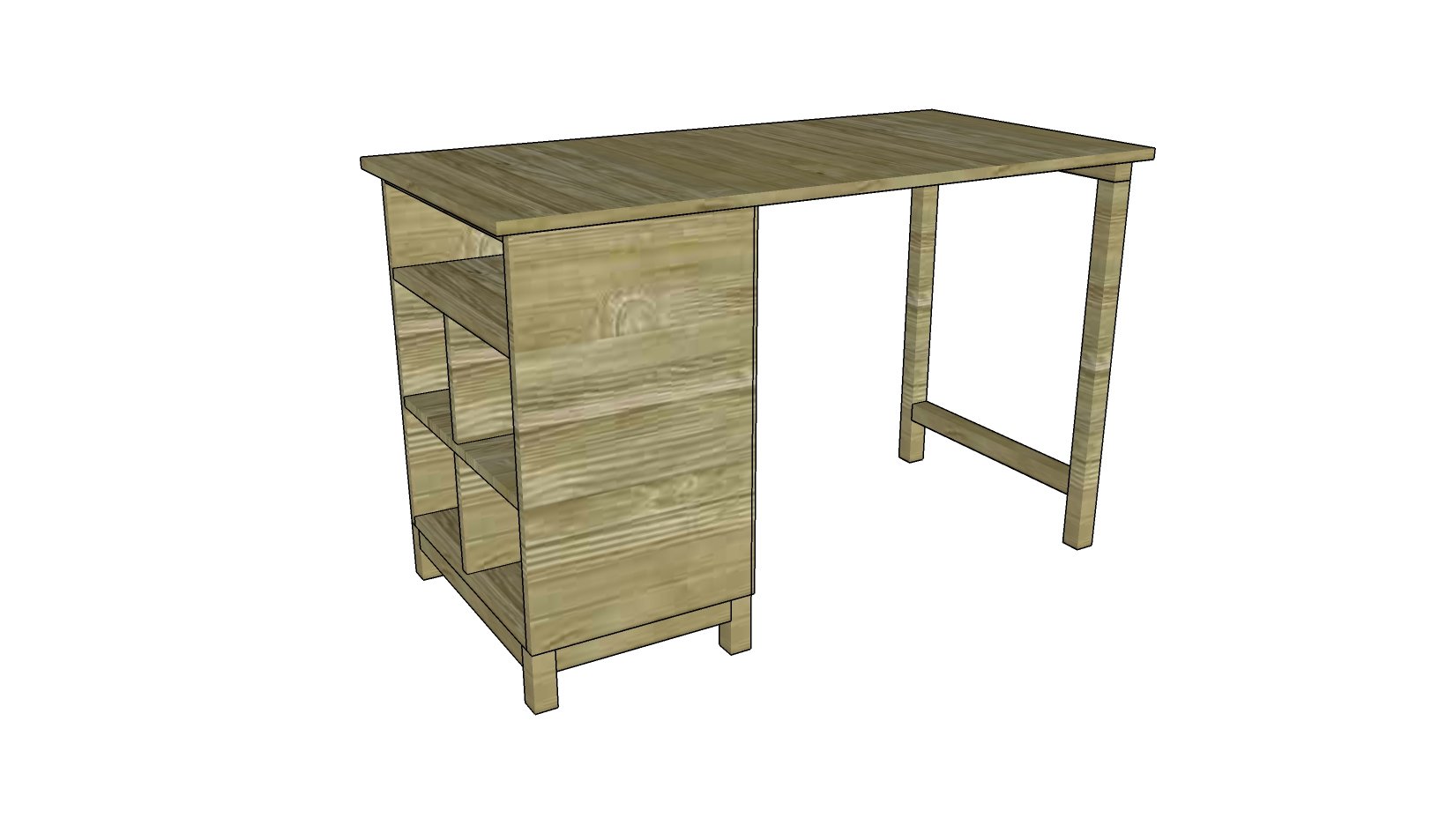 How to Build a Desk | Free Outdoor Plans - DIY Shed, Wooden Playhouse ...