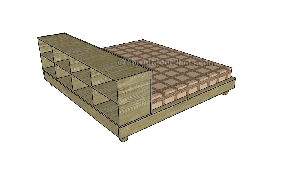 Platform Bed Frame with Storage Plans