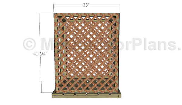 Attaching the side lattice panels