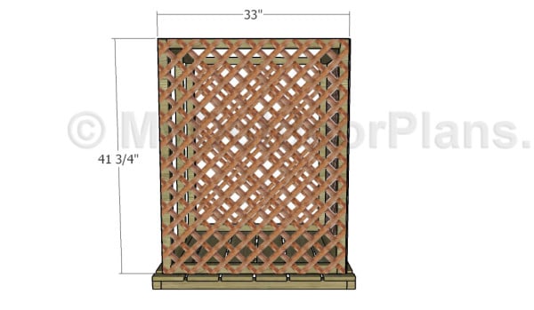 Attaching the side lattice panels