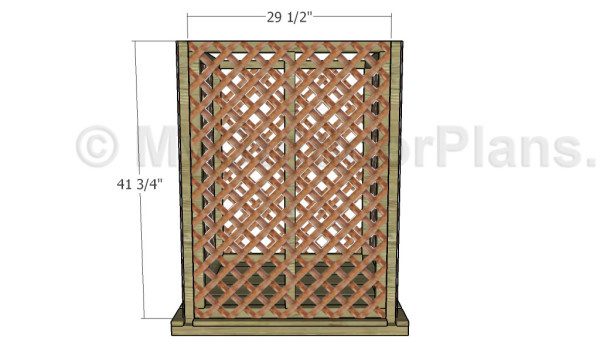 Fitting the door lattice panel