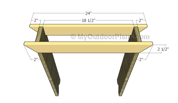 Fitting the top supports