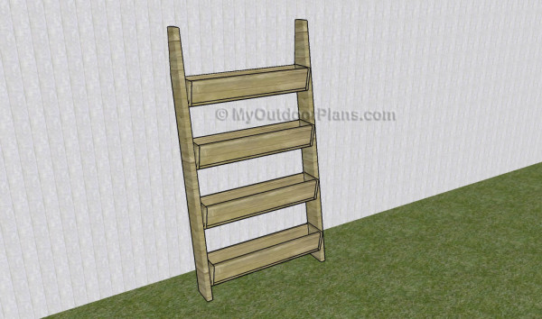 Vertical tiered planter plans