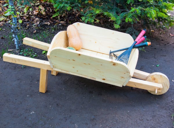 Wood Wheelbarrow Planter