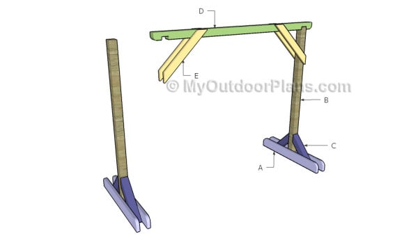 Building a porch swing stand