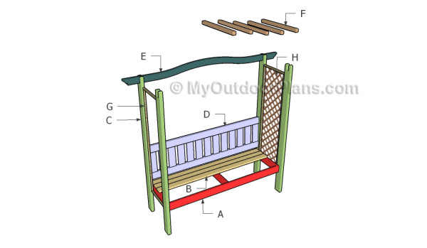 Building an arbor with bench