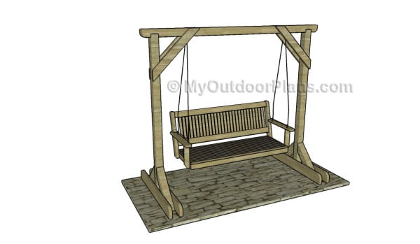 Porch Swing Stand Plans  MyOutdoorPlans  Free Woodworking Plans and 