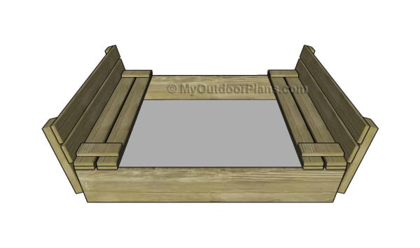 Sandbox with benches plans