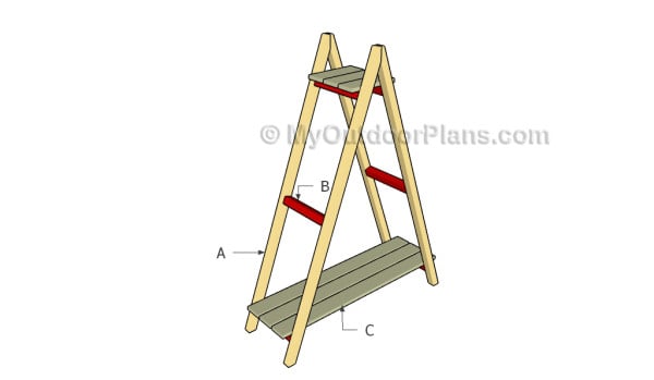 Building a ladder plant stand