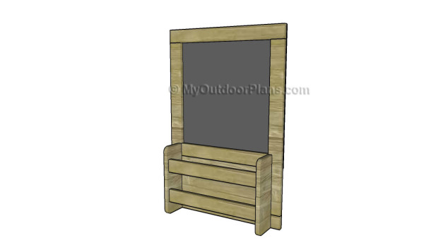 Chalkboard with shelves plans