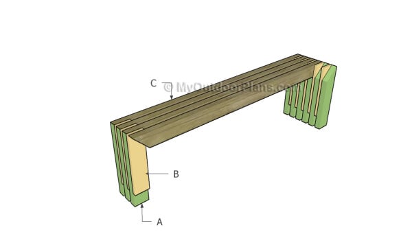 Building a modern outdoor bench