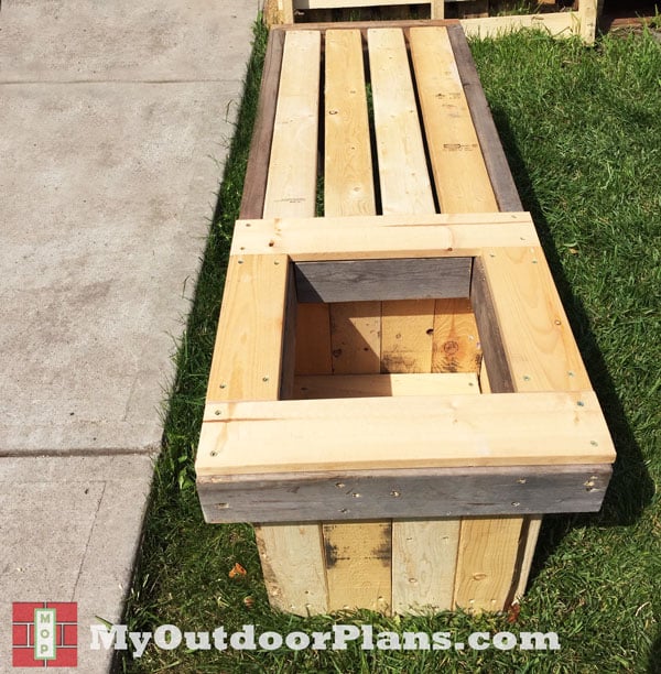 DIY Planter Bench MyOutdoorPlans Free Woodworking 