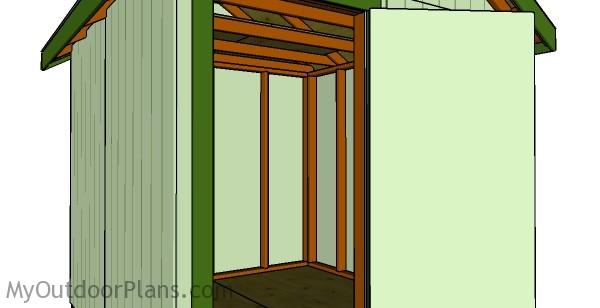 8x8 Shed Plans - Interior view