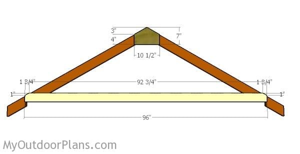 shed roof rafter plans
