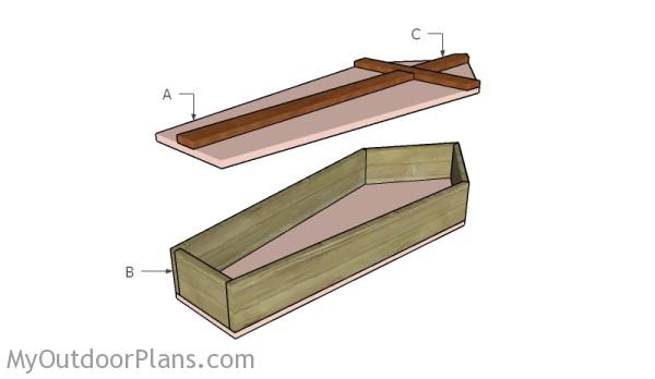 Building a Halloween wood coffin