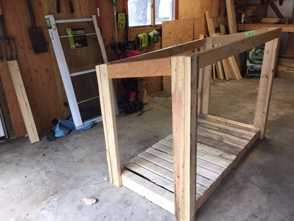Building a firewood shed