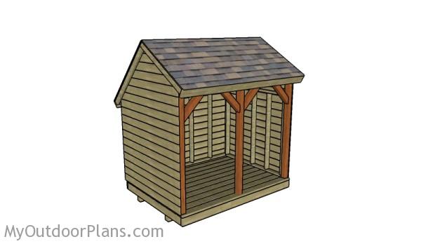6x8 Firewood Shed Plans