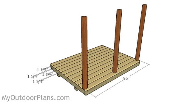 Fitting the decking