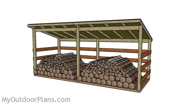 Large Firewood Shed Plans